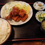 つくみ - 唐揚げ定食ご飯大盛り