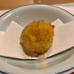 鮨 竜介 - 2019.4.  グリーンとホワイトアスパラガスのクリームコロッケ