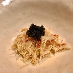 鮨 竜介 - 2019.4.  毛蟹 キャビア乗せ