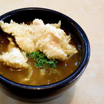 桃太郎館 - とり天カレーうどん（カレーうどんと、鳥天）