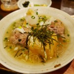 やきとん えん家 - 鶏つくねと揚げ出し豆腐