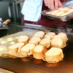 Teppan Izumi Sankai - 鉄板フレンチトースト＠アパレイユを浸したバゲットを鉄板に