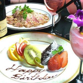 ドルチェプレートにメッセージを添えて。。。