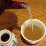 蕎麦切り あなざわ - 蕎麦湯。