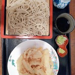 一膳 - 細めん 札幌黄のかき揚げ