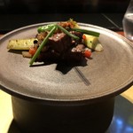 星期菜 白金 - 牛ヒレ肉の黒胡椒炒め