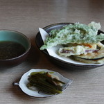 そば処　花の里 - 野菜天ぷら