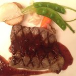 ベルビュー - 料理写真:メインのステーキ　赤ワインとエシャロットソース