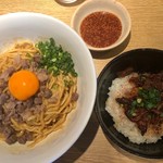 麺屋一燈 - 牛脂そば＋カス丼