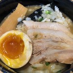 麺屋一燈 - 微乳化煮干しそば＋味玉＋小ライス