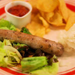 ソーセージプレート(ドリンク付きで1050円)