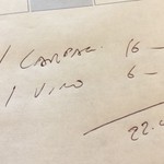 Trattoria all'Ara Coeli - Slip scritto a mano