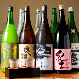 对日本酒的阵容很有自信!我们有严格挑选的本地酒。