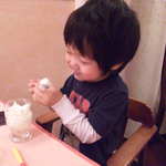 ダノイ高輪 - 今日はミニ夫にデザートのサービスが！（2011.12）