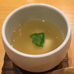 小判寿司 - 鯛の白子のお吸い物。