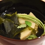 勢麟 - 筍とせりの椀