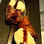 VIA Brianza - フォアグラとアイスクリームの前菜。