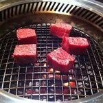 京橋 松蘭 - シャトーブリアン調理中