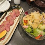東京焼肉 平城苑 - 上たん塩＆平城苑サラダハーフ