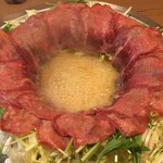 個室居酒屋 創作和食 おりょう - 牛たんしゃぶしゃぶ　辛味スープ