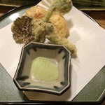 湖粋 - 白子、山菜の天ぷら