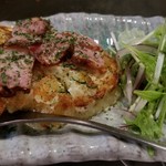 お好み焼き・鉄板焼き 蔵屋 - 鉄板ポテサラ