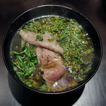 銀座ふじやま - 牛肉、クレソン、花山椒の鍋