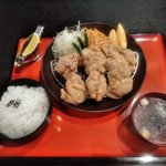 ふじやからあげ - 唐揚げ定食（にんにく・大）