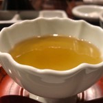 天源・天ぷら専門店 - アスパラの冷たい茶碗蒸し