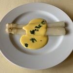 French white asparagus with hollandaise sauce