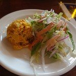 メキシカンバル エルアヒート - ランチのサラダ。かぼちゃサラダでした♡