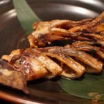 Grilled dried squid with guts