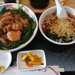 ラーメン正竜 - 料理写真:角煮丼大盛り半ラーメンセット