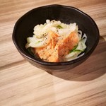 おもて家 - セットお通し　サーモンと玉ねぎのマリネ