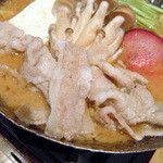 10733587 - 豚肉の柚子味噌鍋