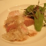 ル・ レストラン・ ドゥ・トーマ - カニのコンソメのジュレ、ラタトゥイユ、鮭のスモーク