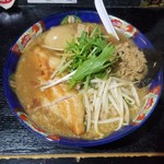 塩そば専門店 桑ばら - 鮟鱇味噌のそば ～アンコウのとも和え添え～（裏そば）