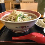 Ajiyoshi - 醤油モヤシ580円+餃子3個200円