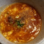 生ホルモン処 おさむちゃん。 - ご飯は食べれる余裕なかったので
      ピリ辛スープにしました