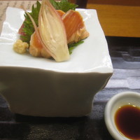 和食 おの寺 - お造り（初鰹、オオメマス漬け）