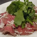 Carpaccio of rare parts of beef "Ichibo"