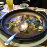 魚菜 由良 - しらすとほうれん草を玉子でとじたの