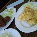 一芳亭 - 肉だんご　えび天ぷら
