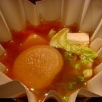 まさゆめさかゆめ - 紙鍋①：大根、白菜、豆腐などをあっさり出汁で♪