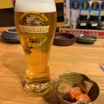わらび - 生ビール:.ﾟ٩(๑˘.ω˘๑)۶:.｡¥480円