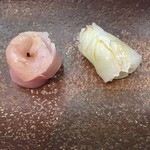 すし匠 - 金目鯛昆布締め、平目