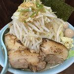 麺屋 滝昇 - ラーメン特盛400g￥920　全部のせ￥320 野菜ダブル増量無料 ニンニク カラメ