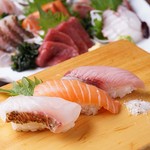 Sushi Izakaya Mangetsu - ｺｰｽ:寿司盛り