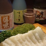 居酒屋　愛郷 - イカ刺し　肉厚でウマいです。