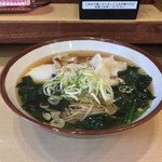 そばの神田 東一屋 - アサソバビンボー！  
      朝そば＋肉！